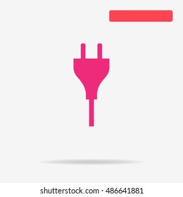 Electric plug icon. Vector concept illustration for design.