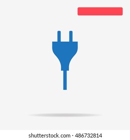 Electric plug icon. Vector concept illustration for design.