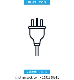Electric Plug Icon Vector Design Template