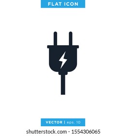 Electric Plug Icon Vector Design Template