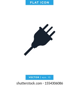 Electric Plug Icon Vector Design Template