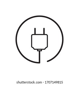 Electric Plug Icon Vector Design template