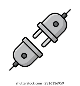 electric plug icon vector design template in white background