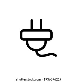 Electric Plug Icon. Vector electric plug flat icon. Vector pictograph style is a flat symbol electric plug icon on a white background.