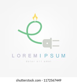 Electric plug icon Vector illustration
