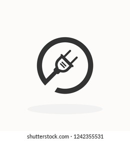 Electric plug icon. Vector illustration. Eps 10.