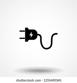 Electric plug icon. Vector illustration. Eps 10.