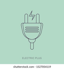 Electric plug icon. Vector illustration