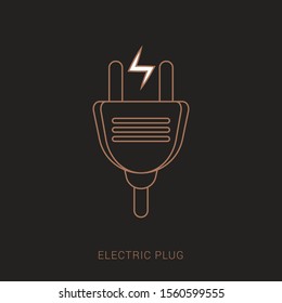 Electric plug icon. Vector illustration
