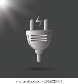 Electric plug icon. Vector illustration