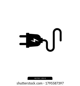 Vorlage für das Vektorgrafik-Logo des elektrischen Steckers