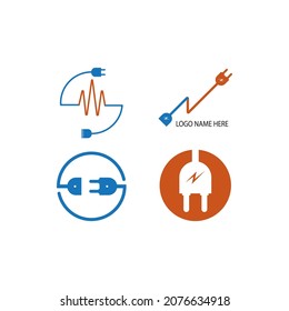 electric plug icon vector illustration logo design.