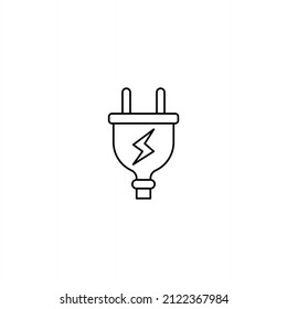Icono de enchufe eléctrico. Ilustración vectorial. Eps 10.