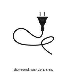 elektrische Plug-Ikone, Vektorgrafik auf weißem Hintergrund