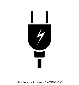 Electric plug icon vector on white background