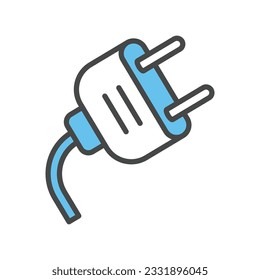 Electric plug icon vector on trendy design