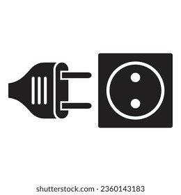 Electric plug icon vector on trendy design