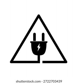 elektrischer Stecker, Symbol, Vektor auf weißem Hintergrund