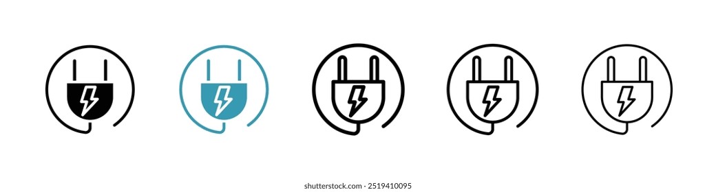 Electric plug icon vector icon set. EPS 10