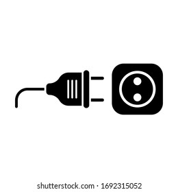 Electric plug icon vector sign and symbols