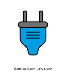 Electric plug icon vector sign and symbols