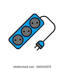 Signo y símbolos vectoriales de icono de enchufe eléctrico