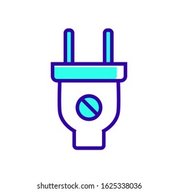 Electric plug icon vector symbol design