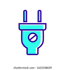 Electric plug icon vector symbol design
