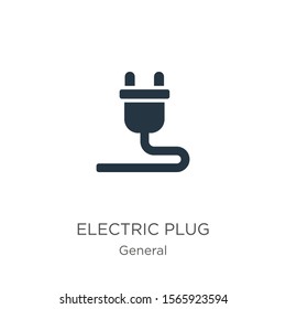 Electric plug icon vector. Trendy flat electric plug icon from general collection isolated on white background. Vector illustration can be used for web and mobile graphic design, logo, eps10