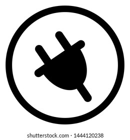 Electric plug icon vector. tric-charge illustration symbol. 