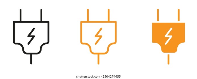 Electric plug icon web design in vector