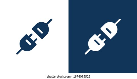 Electric plug icon for web and mobile