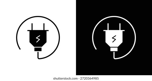 Iconos de enchufe eléctrico para proyectos gráficos y de Diseño web