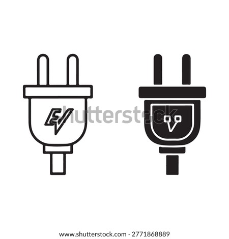 Electric plug illustration depicting alternative current connector concept