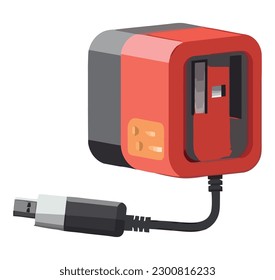 ilustración de enchufe eléctrico sobre blanco