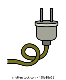 electric plug isolated icon design