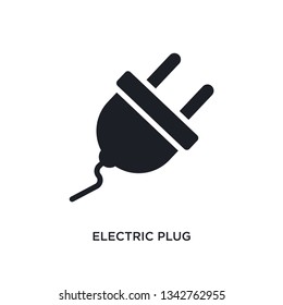 electric plug isolated icon. simple element illustration from general-1 concept icons. electric plug editable logo sign symbol design on white background. can be use for web and mobile