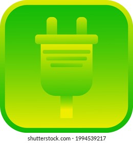 enchufe eléctrico. Icono web aislado. Diseño de logotipo. Ilustración vectorial plana.