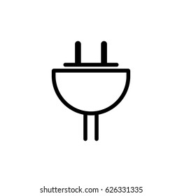 electric plug line icon illustration isolated vector sign symbol