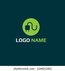 electric plug logo concept. Designed for your web site design, logo, app, UI