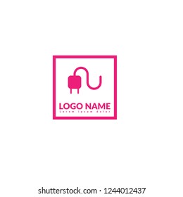 electric plug logo concept. Designed for your web site design, logo, app, UI