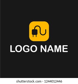 electric plug logo concept. Designed for your web site design, logo, app, UI