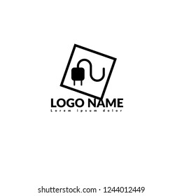 electric plug logo concept. Designed for your web site design, logo, app, UI