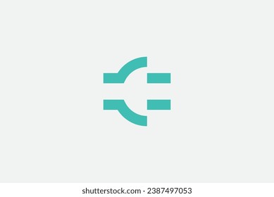 Ilustración de diseño de logotipo eléctrico con plantilla de vector de icono de enchufe
