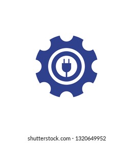 Electric plug logo icon