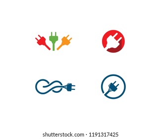 electric Plug logo vector template