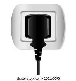 electric plug and outlet vector