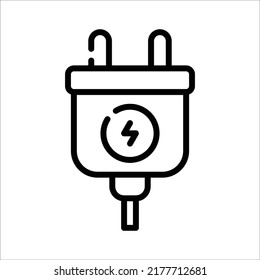 electric plug outline icon vector eps