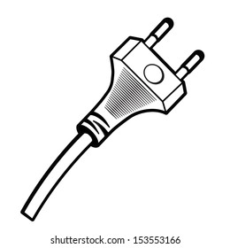 electric plug outline vector