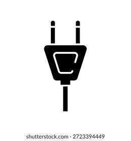 Enchufe eléctrico, icono de Vector de línea de conector de alimentación
